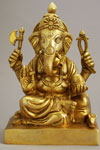 真鍮ガネーシャ神像