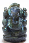 ラブラドライト（曹灰長石）ガネーシャ神像