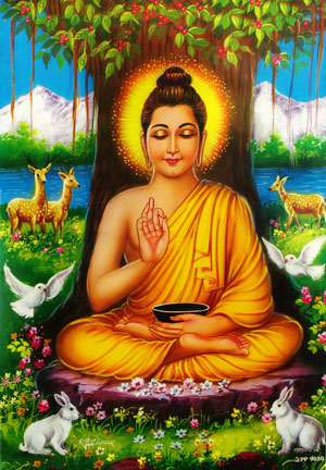 仏陀ポスター（光沢） | ガネーシャ神と開運グッズ
