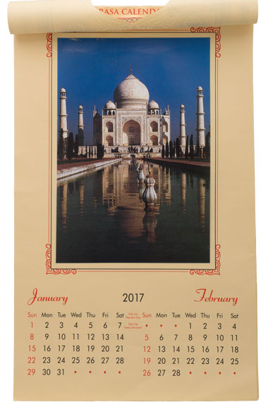 タージマハルカレンダー