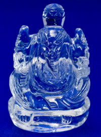 天然水晶ガネーシャ神像