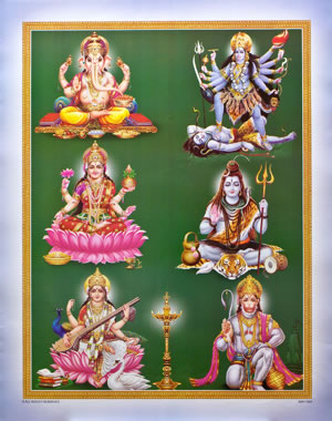 インドの神々ポスター