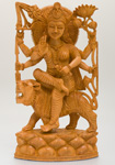ドゥルガー女神の木像