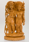 シヴァ神の手彫りの木像