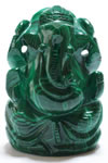 マラカイト（孔雀石）ガネーシャ神像