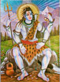 シヴァ神のホログラムカード（ポストカードサイズ）