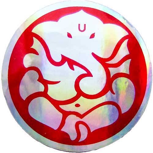 ガネーシャ神ステッカー（円形）