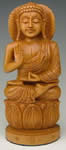 白檀のインドの仏像彫刻
